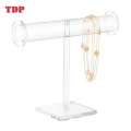 Circular T Bar Clear Holder Necklace Watch Bracelet Jewelry Display Stand Acrylic Rack